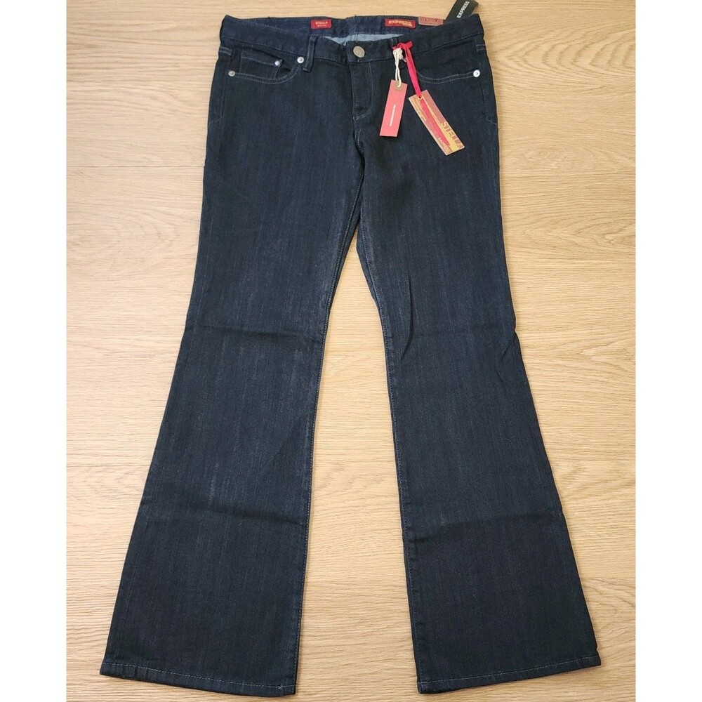 Express Women's Boot Cut Jeans - Dark Blue